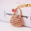 Llavero Creativo Lindo de Rhinestone para Bolso Accesorios de Bolso Cadena de Llaves Colgante de Metal Pequeño Regalo
