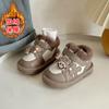 Botas de Nieve para Bebé, Zapatos de Algodón para Bebé, Zapatos Suaves de Suela Flexible para Cuatro Estaciones para Niños y Niñas de 1 a 2 Años, Botines Cortos de Forro Polar para Cuatro Estaciones