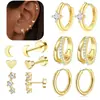 Aço Inoxidável Explosões Brincos Simples Brincos Tachas de Orelha Parafuso Parafuso Redondo Bolo Moda Argola de Orelha Joias de Piercing Europeias e Americanas