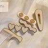 Novo Milk Curry Color Hairpin Side Clip Lado das mulheres Cute Hairpin Duckbill One-word Clip Bangs Clip Headwear Clip