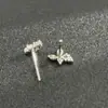 Pendientes de Plata S925 con Forma de Mariposa y Diamantes en Forma de Pera, Pendientes de Lujo Ligero y Elegantes, Regalo para Novia