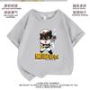 Camiseta Infantil de Gato Negro Sheriff Manga Corta Tallas Mediana y Grande Ropa Infantil Niños y Niñas Top Versátil Nuevo Verano 2023