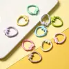 Cierres de Primavera de Fresa de Colores Dulces para Manualidades, Cierres Colgantes para Cuentas, Piezas de Aleación para Llaveros, Dijes para Bolsos y Auriculares
