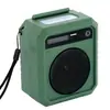Altavoz Bluetooth con luz solar, altavoz Bluetooth portátil para exteriores con iluminación, radio y reproductor con batería extraíble