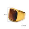 Amazon caliente nuevo anillo retro personalizado para hombre de piedra natural y acero de titanio joyería de acero de titanio de moda venta al por mayor