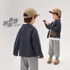 [Antibacteriana e Antidesbotamento] Jaqueta Jeans para Meninos 2026 Nova Outono Roupas de Bebê Jaqueta de Trabalho Infantil de Outono