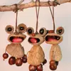 Materiais DIY para Bonecas de Casca de Fruta, Sinos de Vento de Frutas de Vagem Acabados, Pingentes de Bolsa, Chocalhos de Mão, Cascas de Fruta Naturais no Atacado