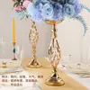 Explosões de adereços de casamento guia de estrada suporte de flor de cânhamo_decoração de casamento de metal galvanizado para mesa_decoração de casamento de flores para feriado
