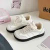 Tênis de Treino Alemão Feminino 2026 Novo Estilo para Mulheres Espessado com Lã Respirável Sapatos de Lona Branca Versátil Casual Esportivo B5115M