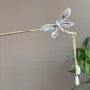 Horquilla de flor de melocotón estilo antiguo, horquilla de alta gama estilo chino nuevo, horquilla para Hanfu cheongsam, accesorio diario para peinar el cabello