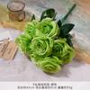 Ramo Búlgaro Falso de 9 Cabezas Simulado Flor de Seda Flor Artificial de Plástico Decoración de Sala de Estar de Alta Gama Flor de Boda Producto Terminado