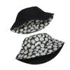 Nuevo sombrero de pescador de doble cara con estampado de crisantemo pequeño de Europa y Estados Unidos, sombrero para el sol al aire libre de primavera y verano, sombrero de lavabo informal para mujer, venta al por mayor