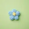 Flor de PomPom de Lã DIY Cabeça de Flor Colorida Flor de Lã Colorida Roupa Tricotada à Mão Acessórios para Cabelo Acessórios para Corsage Produto Acabado