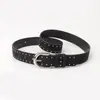 Cinturón Transfronterizo para Mujer de Moda Personalizado de Cuero Gamuzado con Remaches Cinturón de Mujer Retro Versátil para Jeans Venta al por Mayor