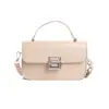 Bolso de Mano Pequeño Cuadrado de Cuero con Cera de Aceite para Mujer 2026 Nuevo Estilo Bolso de Hombro Versátil Simple con Cerradura Bolso Cruzado de Moda para Mujer
