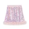 Ropa infantil estilo otoño e invierno niñas lentejuelas Año Nuevo media falda dulce versátil falda corta esponjosa falda roja para bebé niña