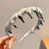 Faixa de Cabeça Floral Dentada Doce para Mulheres, Uso Diário ao Ar Livre, Faixa de Cabelo com Fita Superior de Caveira Alta, Prendedor de Cabelo Integrado, Acessório de Cabelo