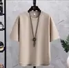 Novo conjunto esportivo casual para homens, novo conjunto de duas peças para o verão com camiseta de manga curta solta de seda gelada e shorts masculinos
