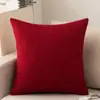 Funda de almohada acolchada simple estilo lino de algodón color liso para oficina, sala de estar, cojín de respaldo de sofá, tamaño grande, almohada de respaldo de cama