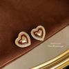 Pendientes de Botón de Lujo de Estilo Francés Vintage, Elegantes y Versátiles, Chapados en Plata con Diseño Elaborado, Pendientes de Declaración Hechos de Fábrica