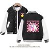 Jaqueta de baseball feminina Xingzhikabi 2023 nova roupas esportivas rosa infantis jaqueta de primavera para crianças médias e grandes