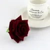 Pasador de Terciopelo con Borde Enrollado de Flor de Rosa Transfronterizo Pasador de Novia Rojo Retro Accesorios para el Cabello de Flores Artificiales Tocado de la Dinastía Han