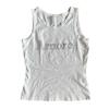 Top Y2K Europeu e Americano Transfronteiriço Hot Girl Verão Novo Estilo Milênio Regata Camiseta Letra Hot Diamond Camisola Regata