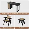 Nueva Mesa de Té para Balcón Estilo Chino con Bandeja de Té de Piedra Almacenamiento de Tetera Soporte para Té Mesa Pequeña para el Hogar Madera Maciza Mesa Simple para Preparar Té