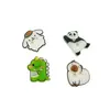 Botones de Animales Lindos de Dibujos Animados en Forma de Panda, Rana y Capibara para Decoración de Ropa Infantil, Calcetines y Gorros
