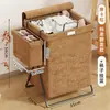 Cesta de ropa sucia con tapa, cesta de almacenamiento de ropa sucia plegable, cesta de lavandería para baño, cesta de almacenamiento de ropa de gran capacidad para baño