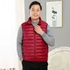 Chaleco chaqueta acolchado de algodón de alta calidad para hombre cuello alto casual para mediana edad y ancianos moda ligera holgado cómodo tipo abuelo abrigo corto para hombre