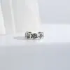 Anillo Abierto Súper Lindo Nicho Alta Gama Lujo Ligero Diseño Unisex Personalidad Dulce Versátil Moderno Joyería de Dibujos Animados