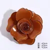 Broche de Camelia Retro Tridimensional Estilo Francés, Flor de Acrílico Brillante Multicolor Pin Anti-Exposición, Accesorios para Mujer al por Mayor