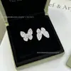 26 Novos Modelos de Anéis de Borboleta Azul Lápis Lazúli, Anel Aberto da Sorte Estilo Van Cleef Ouro V, Artesanato de Precisão CNC, Banhado a Ouro 18K, Conserva a Cor