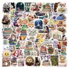 Set transfronterizo de 100 piezas de pegatinas de lectura para decorar cuadernos, laptops, botellas de agua y equipaje con diseños de graffiti y caricaturas