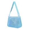 Nova Bolsa de Praia de Rede Infantil Bolsa para Guardar Brinquedos Bolsa de Ombro Único Rede para Viagem à Beira-Mar Bolsa Organizadora para Diversos da Praia Atacado