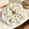Ligas para el Cabello Lindas Estilo Coreano con Flores, Ligas de Encaje, Scrunchies, Accesorios Estilo Perezoso, Suministro Directo desde la Fábrica Fuente