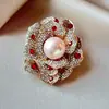 Nuevo Broche Decorativo de Aleación con Forma de Pétalo de Rosa, Accesorio de Cuello Vintage y Elegante Estilo Francés, Ramillete para Banquetes, Decoración Personalizada