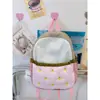 Dropshipping 2026 Modelo Nuevo Mochila Infantil con Bloques de Color, Bordado de Manzana Linda, Mochila Ligera de Viaje