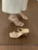 Sandalias Abiertas de Punta Cuadrada Elegantes y de Moda Chuyuji para Mujer, Perfectas para Outfits de Verano con Faldas, Preciosas Sandalias de Tacón Alto con Pedrería