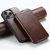 Funda para Teléfono Móvil Adecuada para Iphone18Promax 17/16 Tapa Flip con Soporte para Tarjetas Carga Inalámbrica Magnética Magsafe Funda de Cuero