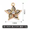 Pingente Individual DIY Exquisito com Flor de Gotejamento de Óleo Cravejada de Diamantes, Joia Pingente para Colar, Venda Direta do Fabricante, Disponível para Lote Misto e Vendas Transfronteiriças