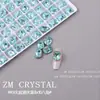 K9 Nuevos Brillantes Rhinestones para Uñas con Base Puntiaguda Color Azul Lago, Rhinestones Irregulares Color Azul Hielo, Pegatinas para Uñas Color Huevo de Paloma Caramelo de Hielo, Decoraciones de Rhinestones