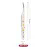 Pinzas Delfín de Alta Precisión Ultraafiladas Chapadas en Oro para Scrapbooking, Pinzas Tratadas Térmicamente para Manualidades, Pinzas para Aplicar Pegatinas, Pinzas para Extensiones de Pestañas