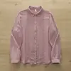 Colección Otoño 2026: Estilo Artístico Color Sólido Encaje Patchwork Holgado Doble Capa Gasa Camisa Cardigan de Manga Larga para Mujer