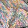 Manta de línea de bolas tejida a mano hecha a mano diy casera tejida color arcoíris paquete de material manta de edredón regalo producto terminado