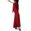 Calça Pantalona com Fitas para Mulheres 2026 Novo Estilo Transfronteiriço, Caimento Fluido Cor Sólida Simples Emagrecedora Cintura Alta Dança Perna Reta