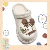 Atacado do Fabricante Boneca Desenho Animado Sapato Flor Borracha Macia PVC Material Conjunto Buraco Sapato Acessórios Podem Ser Independentemente DIY Fivelas de Sapato