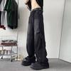 Nuevos Jeans Retro Estilo Americano High Street Industria Pesada Usados para Hombre Costuras Pierna Recta Pierna Ancha Pantalones en Línea Primavera