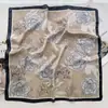 Lenço de Seda Artificial Folha de Ginkgo Flor Primavera e Verão Lenço Fino Fashion Versátil Estilo Ocidental Escritório Ar Condicionado Xale